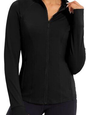 Apana Women's Black Zip-Up Jacket Size S